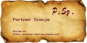 Portner Szonja névjegykártya